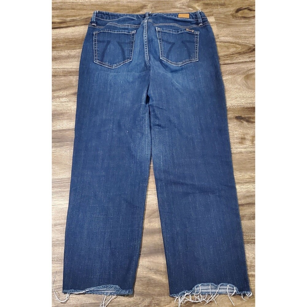 Seven 7 Women's Size 8 Raw Hem Jeans Blue - Picture 7 of 9